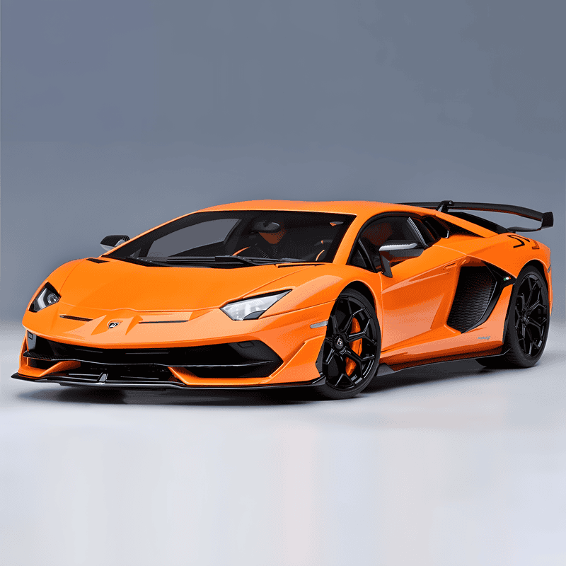 AutoArt Lamborghini Aventador SVJ 1:18 Scale Diecast Model – Diecast Supercar Collection（Orange）
