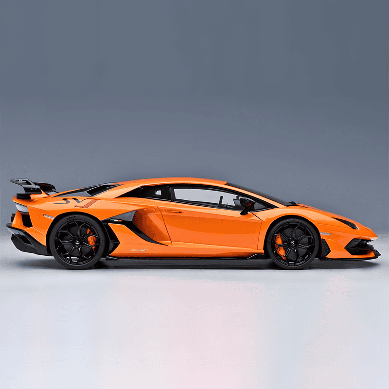 AutoArt Lamborghini Aventador SVJ 1:18 Scale Diecast Model – Diecast Supercar Collection（Orange）