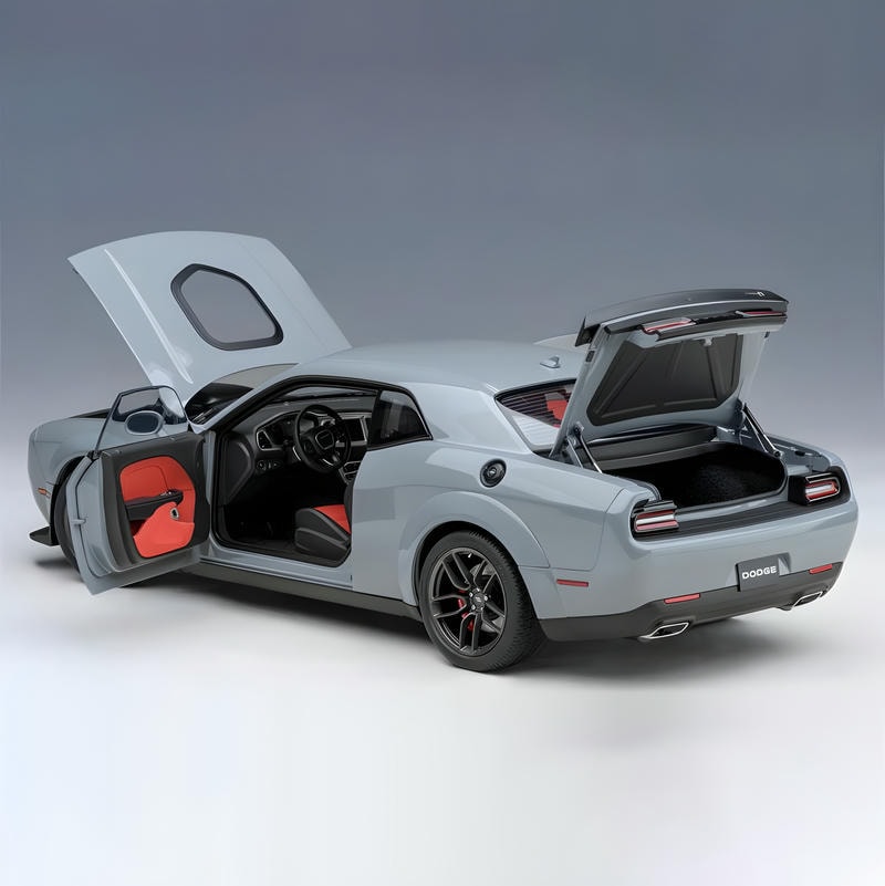 Autoart 1/18 Dodge Challenger R/T wide body Grey diecast car model