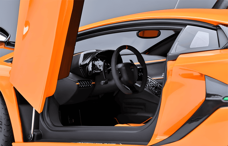 AutoArt Lamborghini Aventador SVJ 1:18 Scale Diecast Model – Diecast Supercar Collection（Orange）