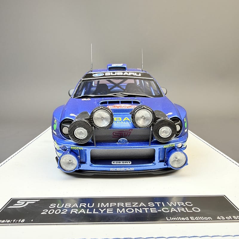 1:18 Subaru Impreza STI WRC 2002 Monte Carlo Rally Resin Model Car