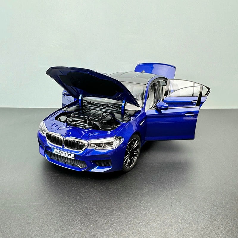 NOREV 1:18 BMW M5 F90 M Power Alloy Diecast Model Car – Blue Collector Display