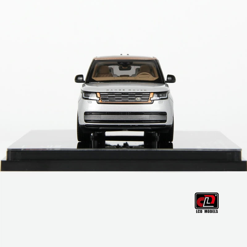 Pre-Order LCD 1:43 Range Rover Silver Alloy Full-Open Model – Acrylic Display & Transparent Sunroof