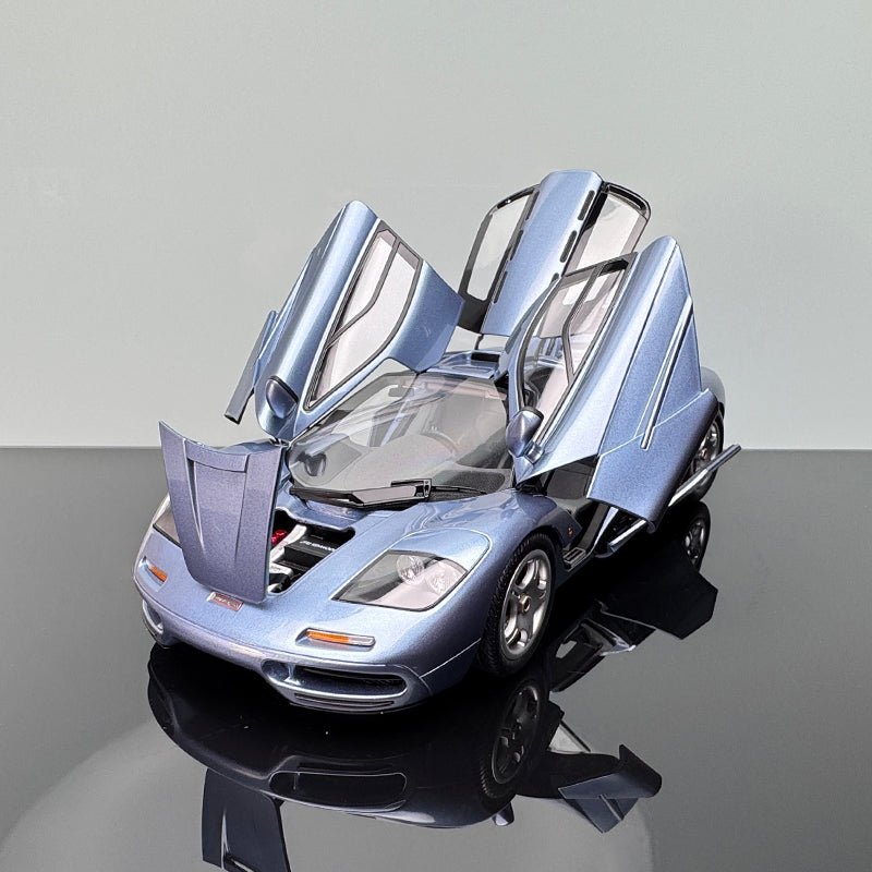 McLaren F1 XP5 Diecast Model – 1:18 Scale Interactive Collectible by LCD ice blue