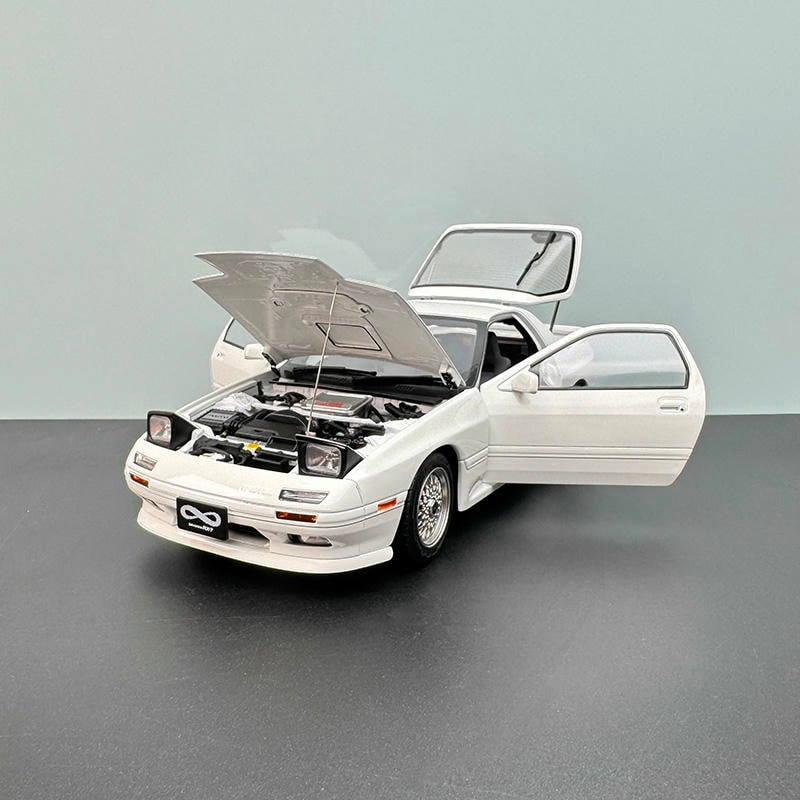 WHELART 1:18 Mazda RX‑7 FC3S White Unlimited Edition DieCast Alloy Sports Car Model