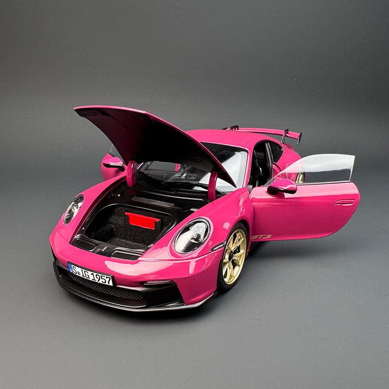 Norev Porsche 911 GT3 1:18 Scale Diecast Model Car – Alloy, ABS &amp; Rubber with Opening Doors and Functional Steering