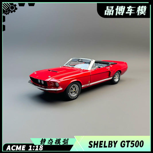 ACME 1967 Shelby GT500 Convertible 1:18 Diecast Model Car – Red