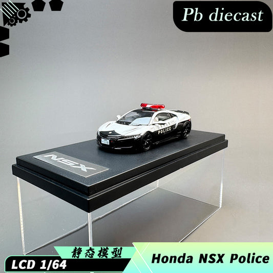 LCD 1:64 Honda NSX Police Car Diecast Model