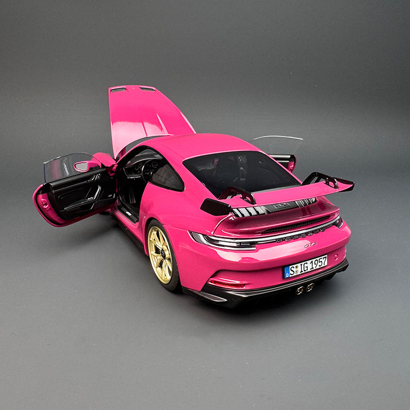 Norev Porsche 911 GT3 1:18 Scale Diecast Model Car – Alloy, ABS &amp; Rubber with Opening Doors and Functional Steering
