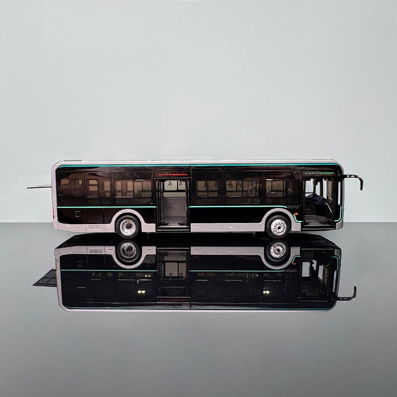 Original Yutong Bus Model U12 – 1:42 Diecast Collectible (Black & Silver)