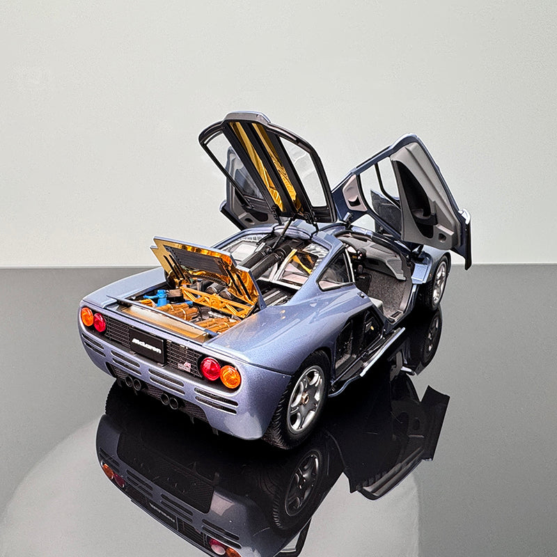 McLaren F1 XP5 Diecast Model – 1:18 Scale Interactive Collectible by LCD ice blue