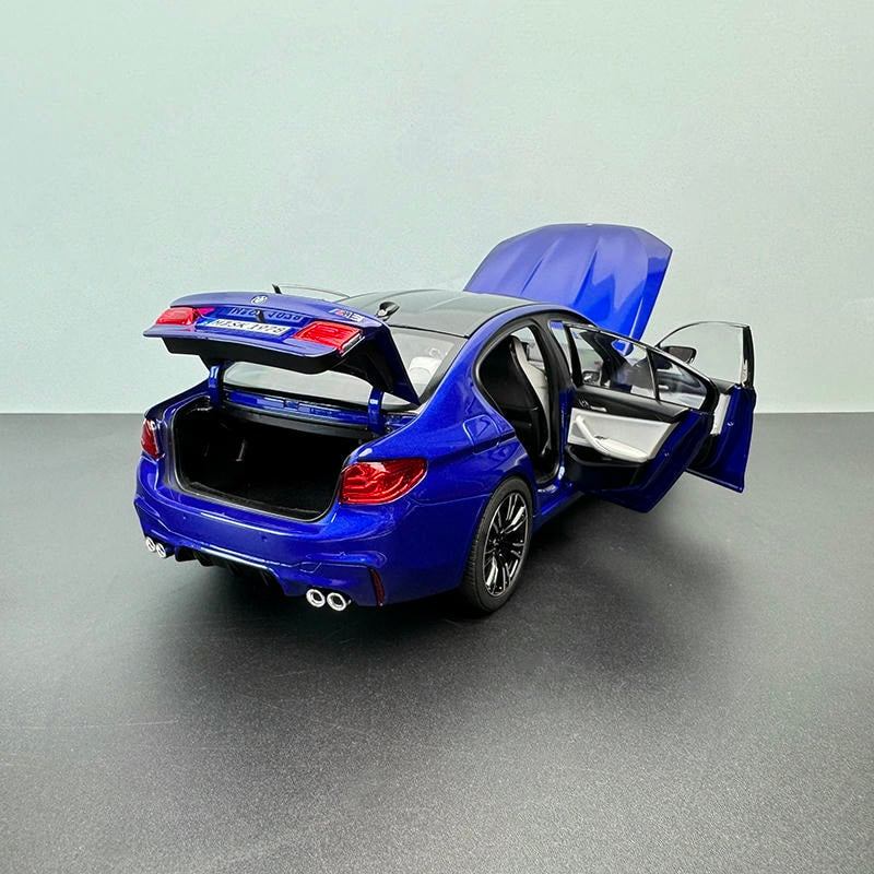NOREV 1:18 BMW M5 F90 M Power Alloy Diecast Model Car – Blue Collector Display
