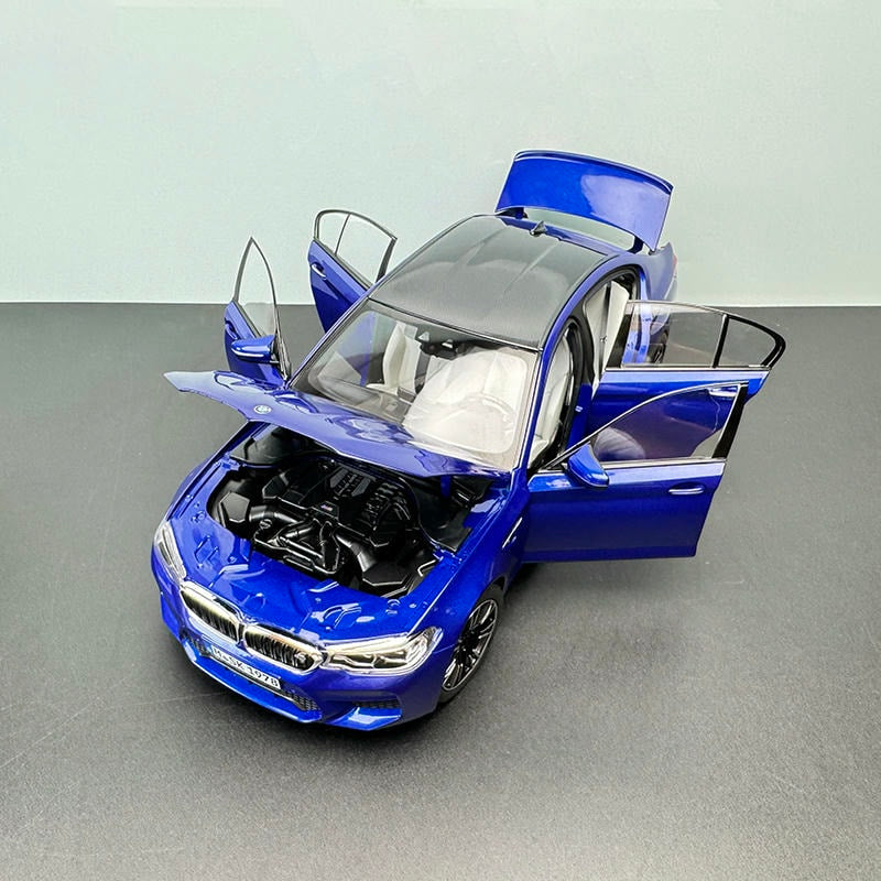 NOREV 1:18 BMW M5 F90 M Power Alloy Diecast Model Car – Blue Collector Display