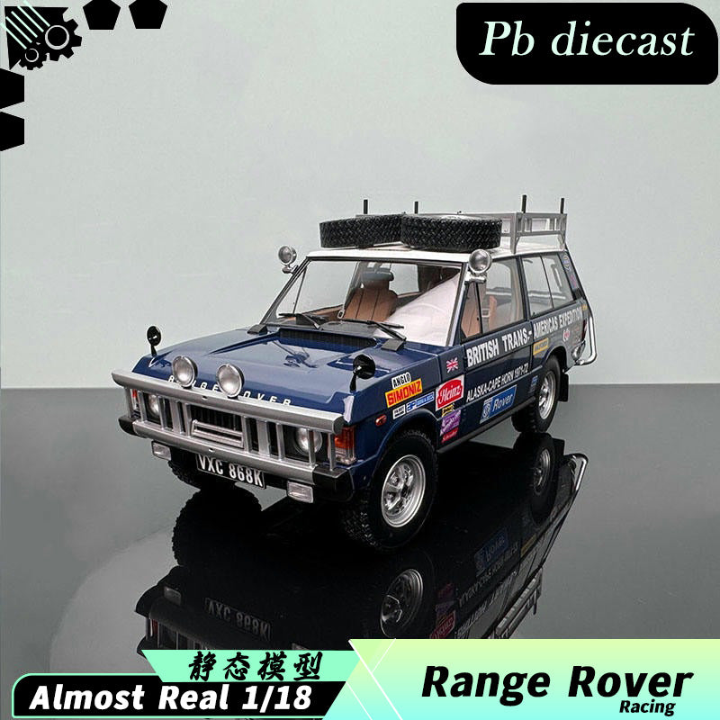 Range Rover British American Crossover Racing – 1:18 Almost Real Scale Diecast Car Model (Black Charcoal)