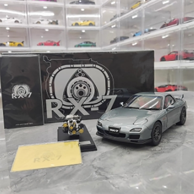 Polar Master Mazda RX7 Limited Edition Simulation Automodell aus Metalllegierung mit Motor im Maßstab 1:18