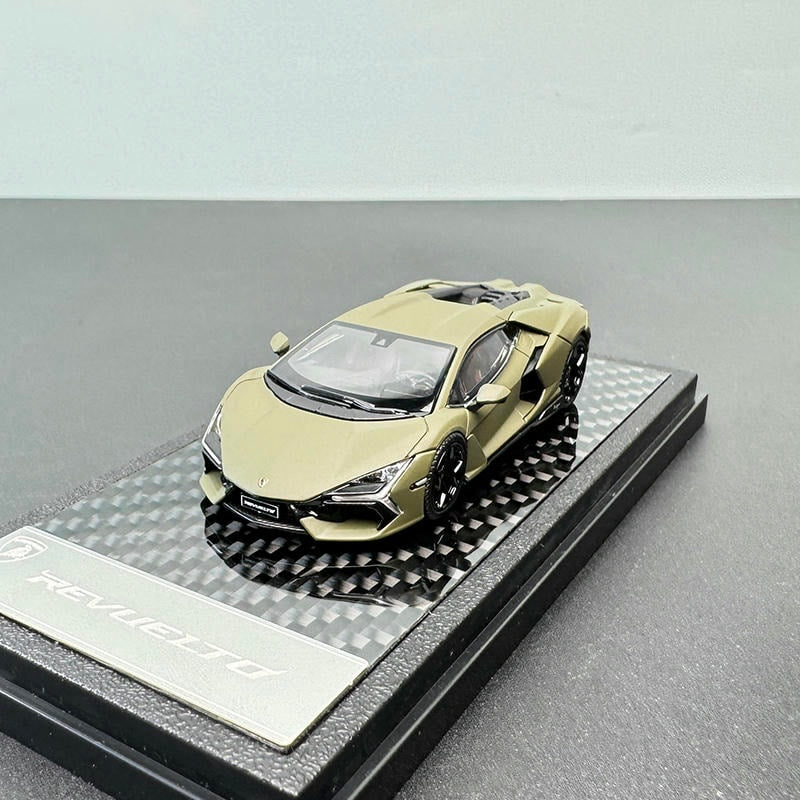 LCD 1:64 Lamborghini Revuelto Diecast Model Car – Opening Rear Engine Cover & Acrylic Display Base