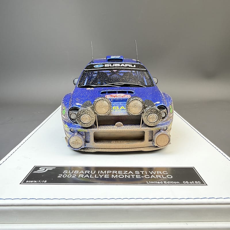 1:18 Subaru Impreza STI WRC 2002 Monte Carlo Rally Resin Model Car