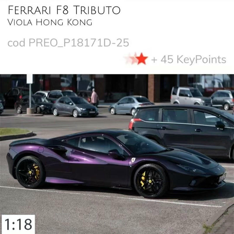 BBR 1:18 Ferrari F8 Tributo Resin Model Car – Purple