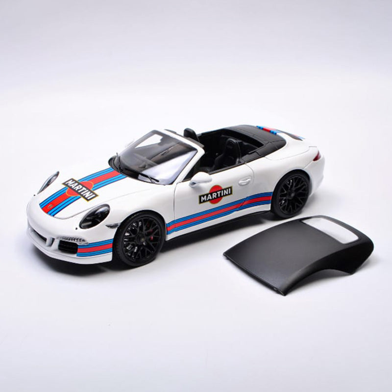 Schuco 1:18 Porsche 911 GTS – White Martini Racing Livery Die-Cast Collectible Model
