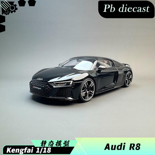 Kengfai 1:18 Audi R8 Diecast Model — Black