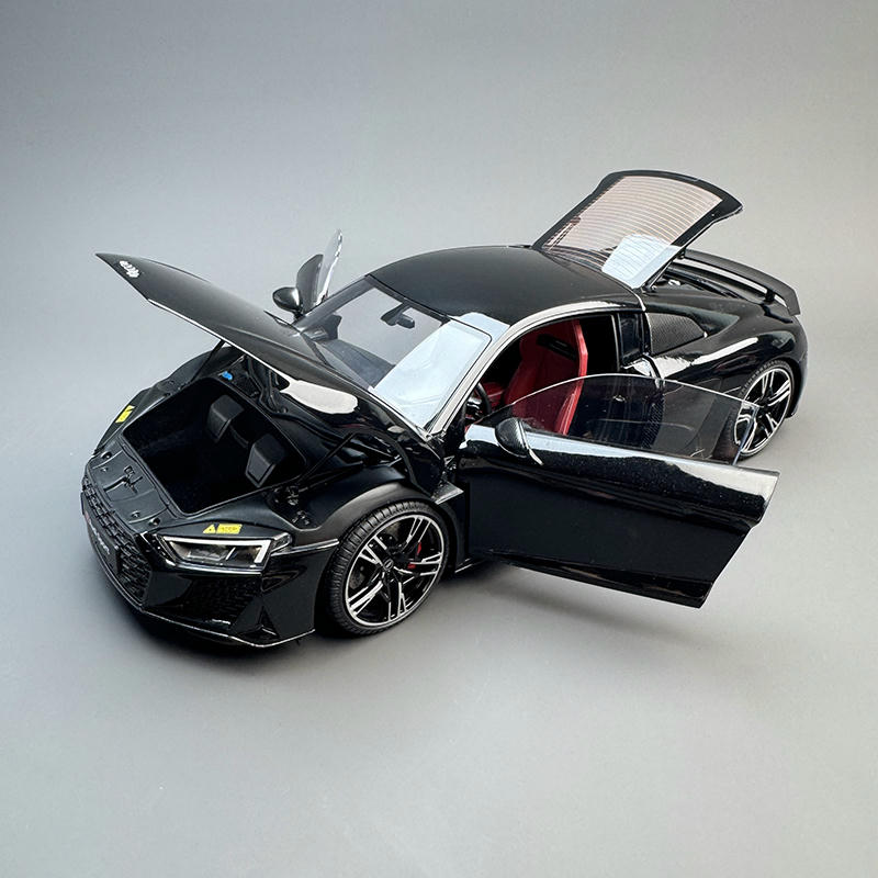 Kengfai 1:18 Audi R8 Diecast Model — Black – YX car model