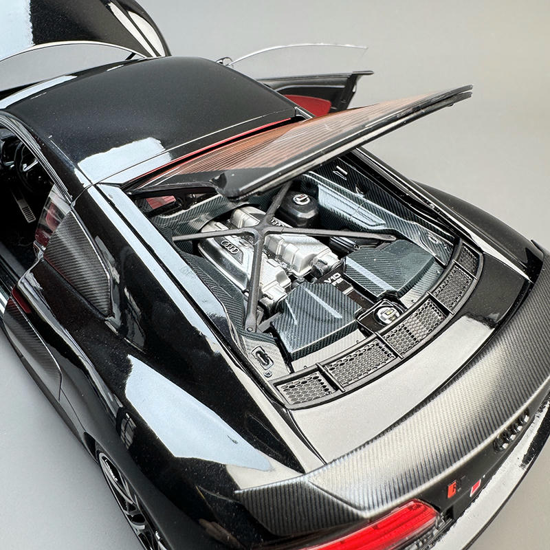 Audi R8 ブラック ミニカー　1/18 Kengfai 1:18 Audi R8 Diecast Model — Black – YX car model
