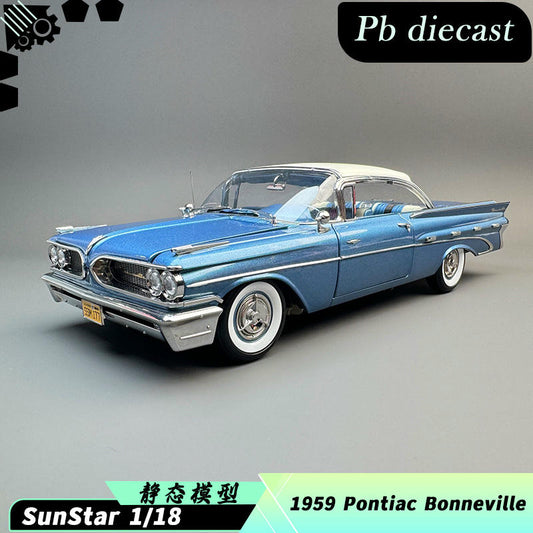SunStar 1:18 1959 Pontiac Bonneville Platinum Edition Diecast Model