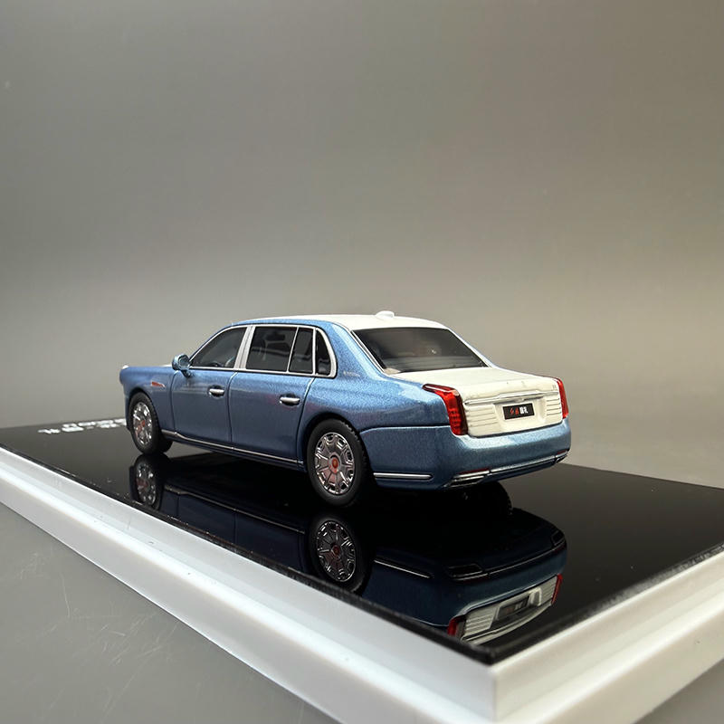 AR BOX 1:64 Hongqi Guoli Diecast Model – (Blue / White)