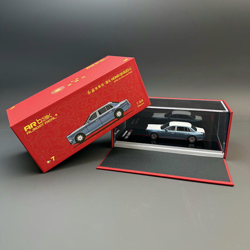 AR BOX 1:64 Hongqi Guoli Diecast Model – (Blue / White)