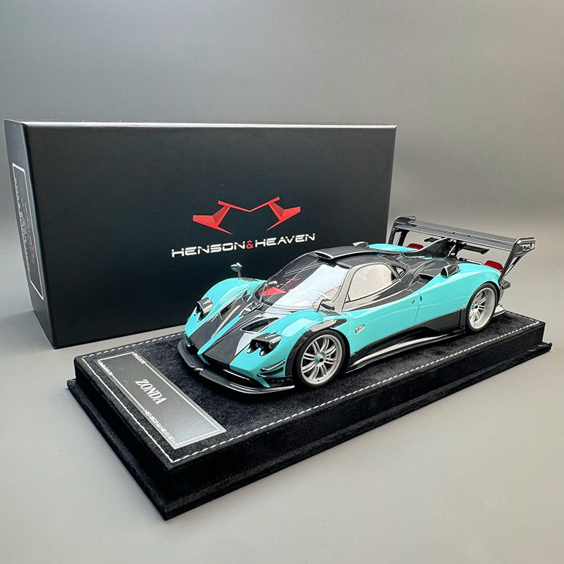 HH Model Pagani Zonda 1:18 Resin Model Car – Blue & Black Carbon