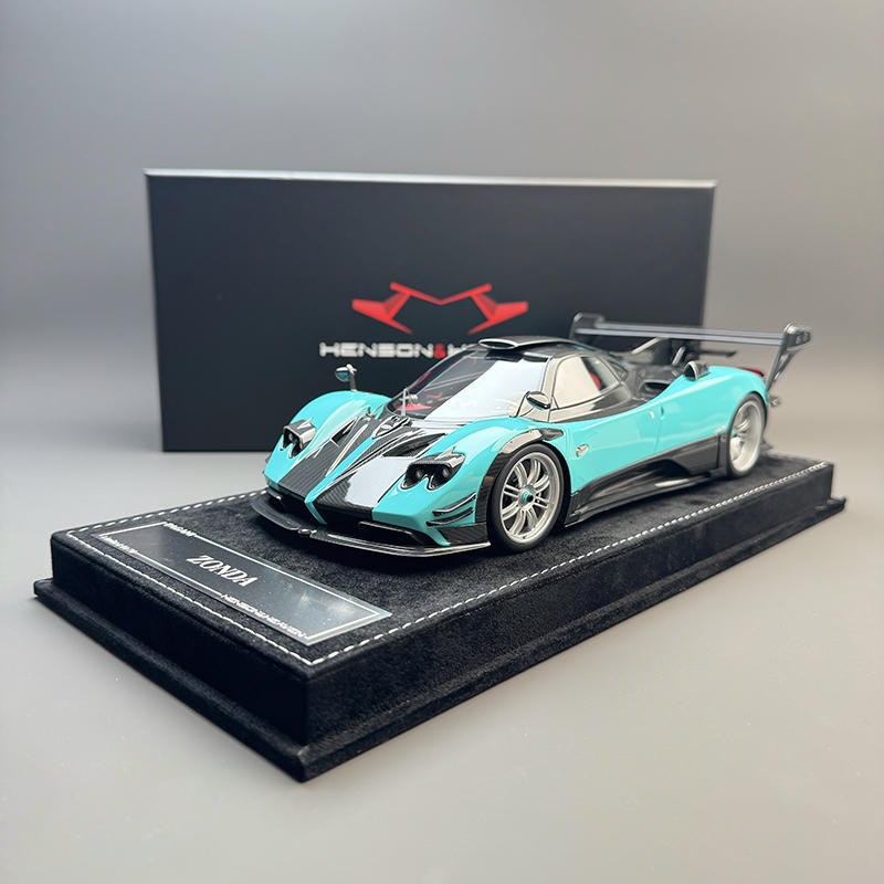 HH Model Pagani Zonda 1:18 Resin Model Car – Blue & Black Carbon