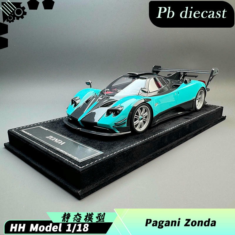 HH Model Pagani Zonda 1:18 Resin Model Car – Blue & Black Carbon