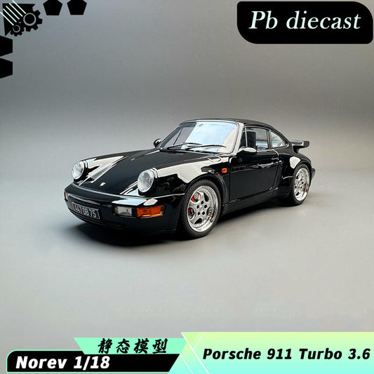 NOREV 1:18 Porsche 911 Turbo 3.6 1994 Diecast Model – 964 Black Bird
