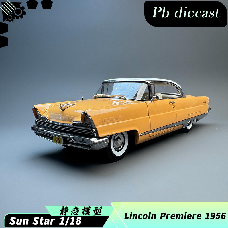 Sun Star Lincoln Premiere 1956 1:18 Diecast Model Car – Desert Buff
