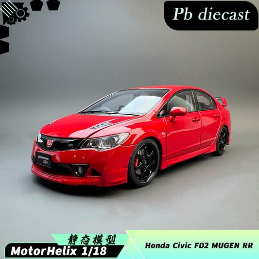 MotorHelix 1:18 Honda Civic TYPE R (FD2) MUGEN RR Alloy Diecast Model