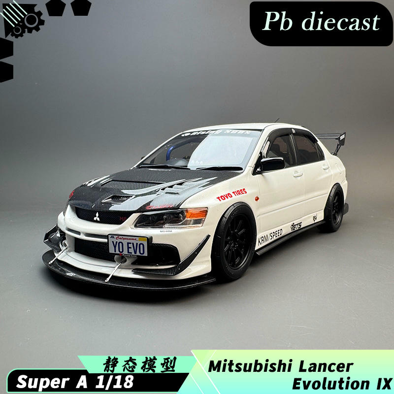 Super A 1:18 Mitsubishi Lancer Evolution IX MR FQ-360 Diecast Model Car