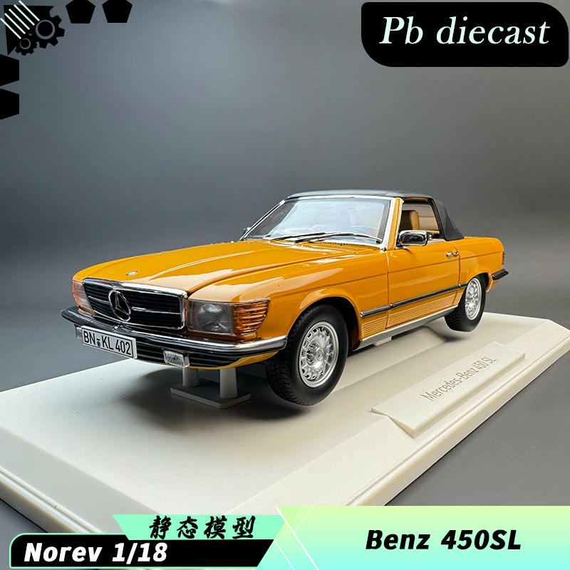 Norev 1:18 Mercedes-Benz 450SL Diecast Model – Yellow