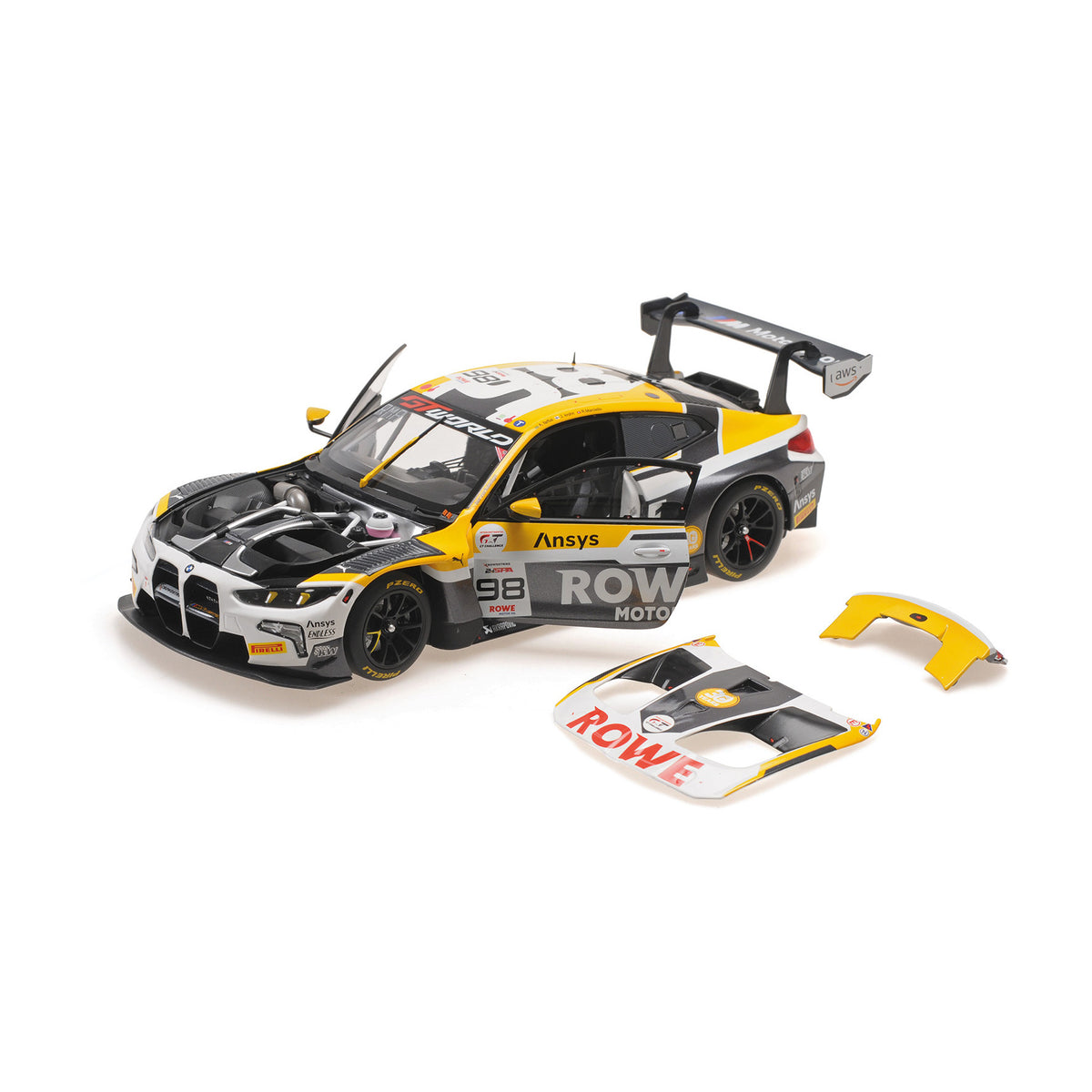 MINICHAMPS 1:18 BMW M4 GT3 EVO #98 2025 Spa 24 Hours Diecast Model Car – GT Racing Collector