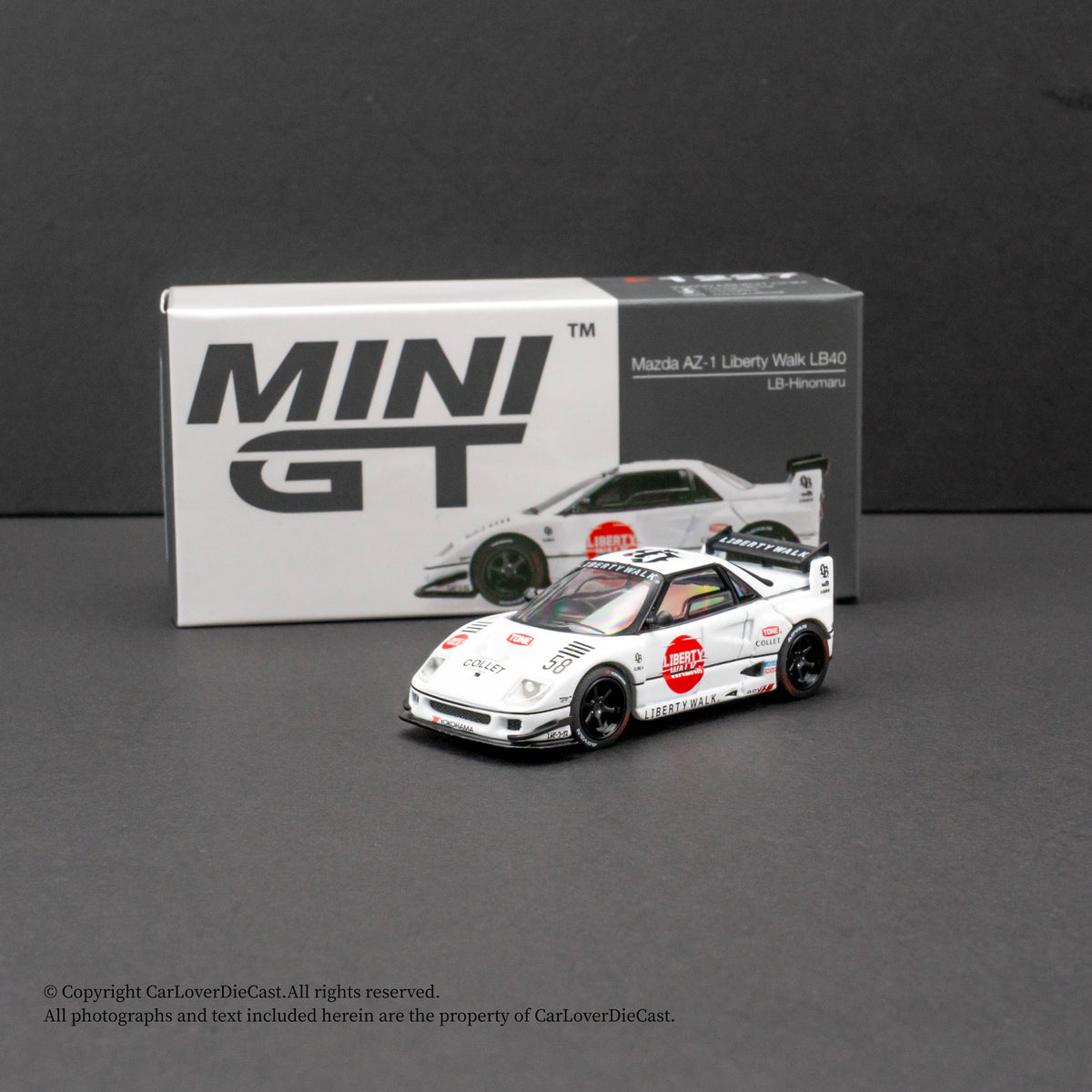 MINI GT #1227 1:64 Mazda AZ-1 White Diecast Model Car