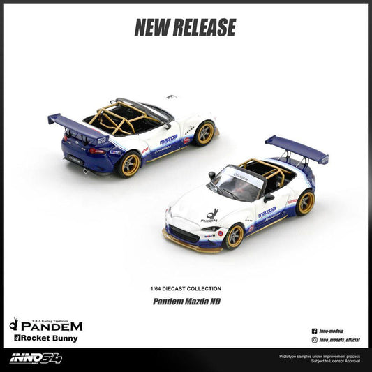 INNO 1:64 Mazda MX-5 ND PANDEM Rocket Bunny V1.0 Diecast Model