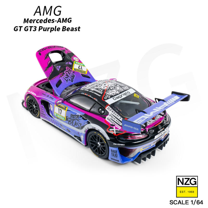 NZG 1:64 Mercedes-AMG GT3 "Purple Beast" 2025 Diecast Model