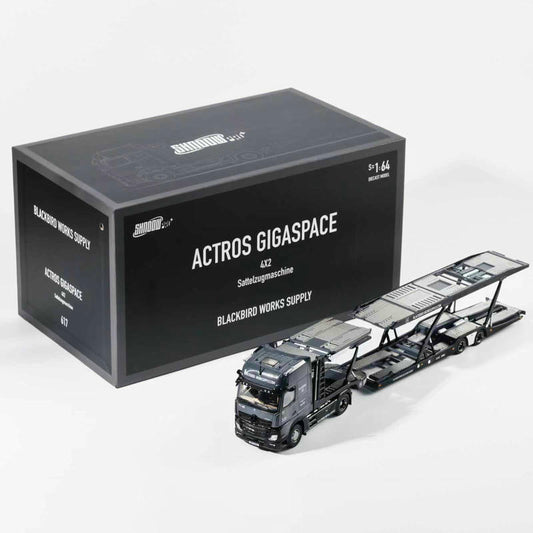 Mercedes-Benz Actros Double-Decker Car Transport Trailer 1:64 Diecast Model