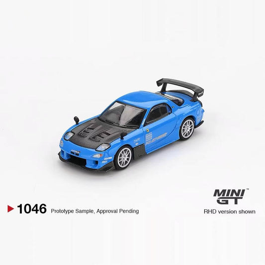 MINIGT 1:64 Mazda RX-7 RE-Amemiya Diecast Car – Blue