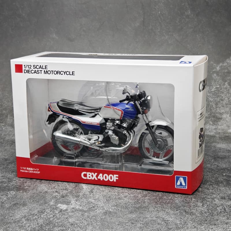 AOSHIMA 1:12 Honda CBX 400F Alloy Motorcycle Scale Model – YX car