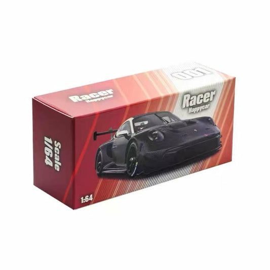 HappyCar Porsche 911 GT3 R 1:64 Diecast Model Car – Black Carbon