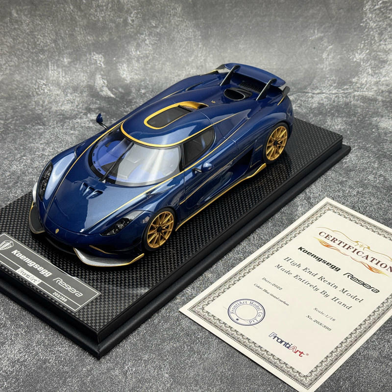 Frontiart 1:18 Koenigsegg Regera Resin Model Car — Carbin Dark Blue