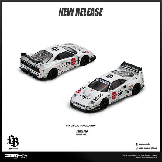 INNO64 1:64 Ferrari F40 LBWK COLLET Edition – No.58