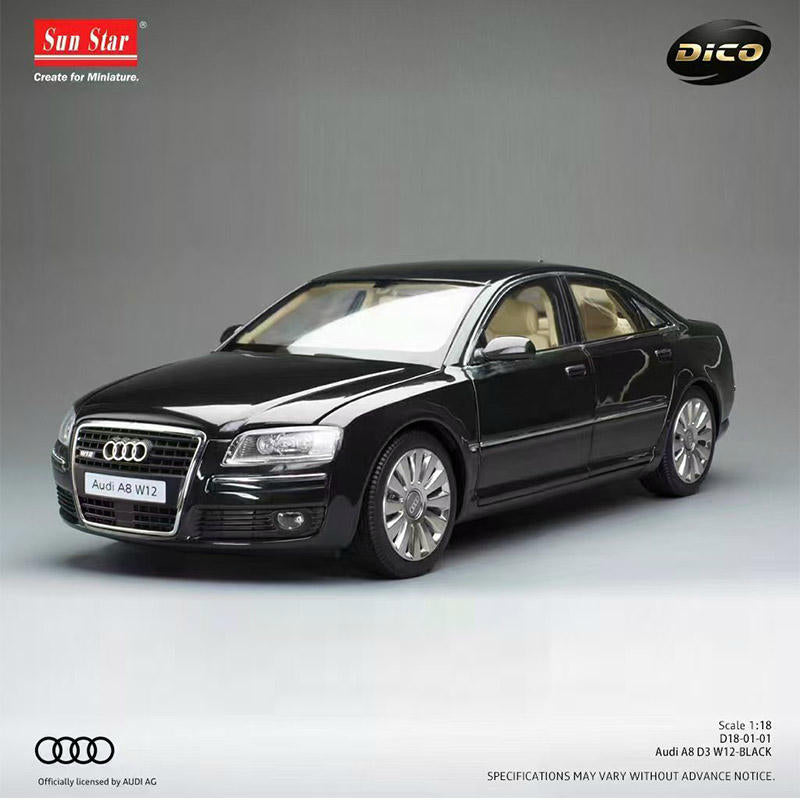 DICO MODEL & Sunstar Audi A8 D3 W12 1:18 Diecast Model Car