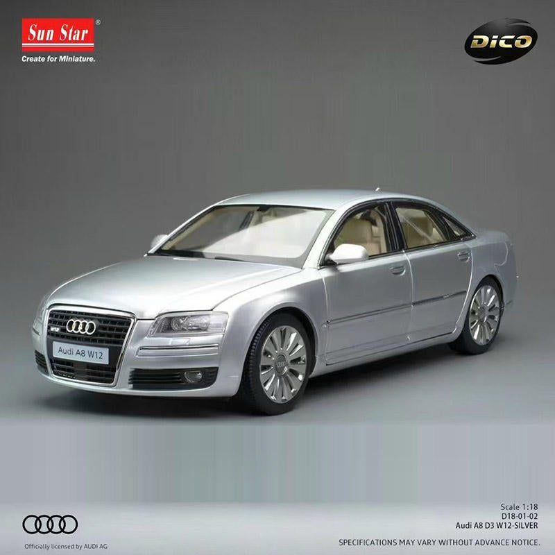 DICO MODEL & Sunstar Audi A8 D3 W12 1:18 Diecast Model Car