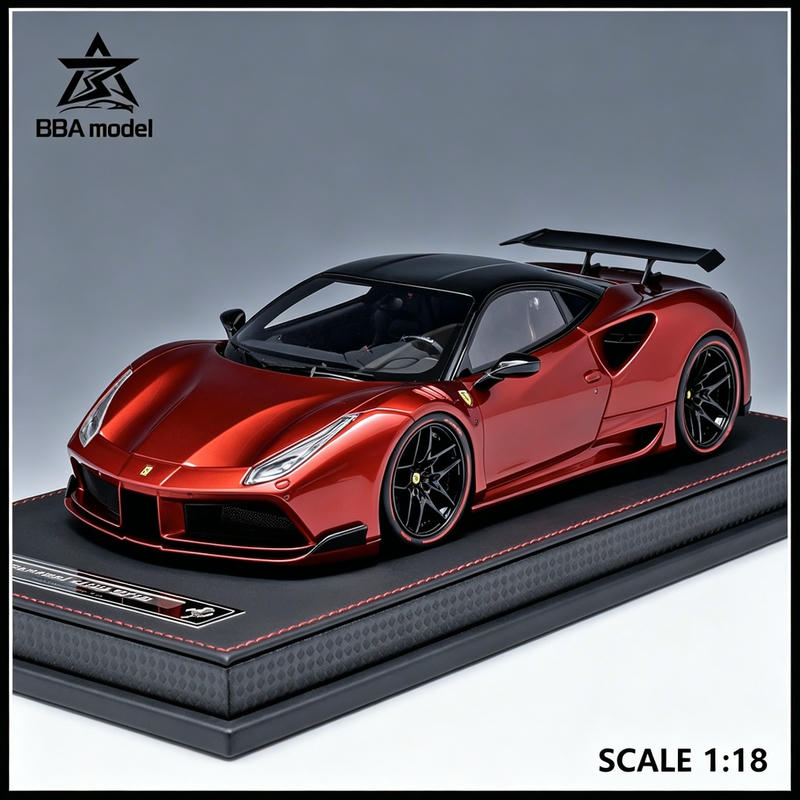 BBA Ferrari 488 GTB Novitec 1:18 Resin Model Car